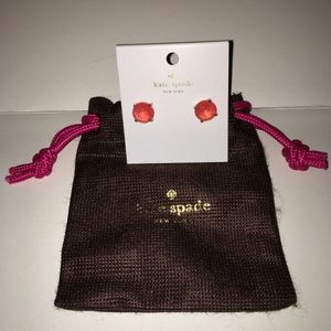 Kate Spade New York Gold Tone Round Coral Studs